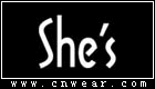 茜子 SHE'S品牌LOGO